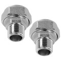 2pcs 3 4a A Straight Air Piping Fittings Double O-ring Compression Style Fitting Seal Taped Needed 200psi