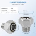 2pcs 3 4a A Straight Air Piping Fittings Double O-ring Compression Style Fitting Seal Taped Needed 200psi