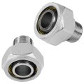 2pcs 3 4a A Straight Air Piping Fittings Double O-ring Compression Style Fitting Seal Taped Needed 200psi 