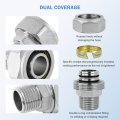 2pcs 3 4a A Straight Air Piping Fittings Double O-ring Compression Style Fitting Seal Taped Needed 200psi