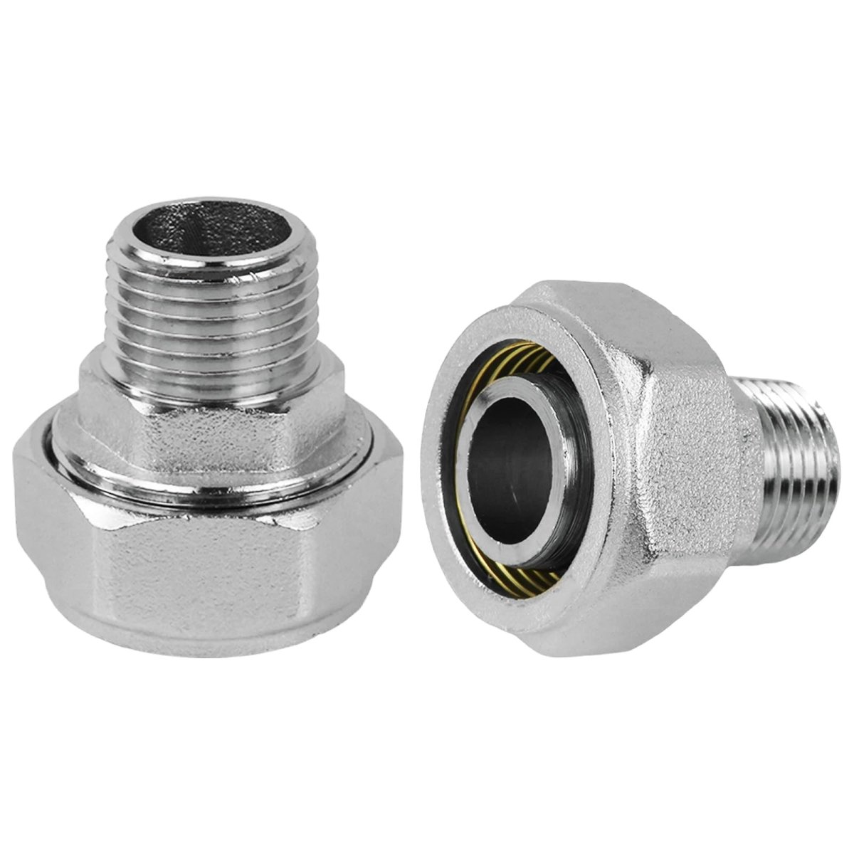 2pcs 3 4a A Straight Air Piping Fittings Double O-ring Compression Style Fitting Seal Taped Needed 200psi