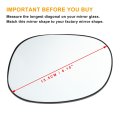 Car Rearview Left Driver Side Mirror Glass Replacement W Backing Plate Non-heated White For Citroen C2 C3 2003-2009