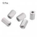 Uxcell M4 X 0 7-pitch 12mm Length 304 Stainless Steel Metric Hex Coupling Nut 10-pack