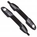 Door Handles Exterior Front Driver Passenger Side Replacement Fit 2005-2009 For Kia Spectra Spectra5 Outside Black 2pcs 