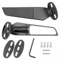 Fydun 2pcs Motorcycle Mirrors Rear View Side Adjustable Rotating Wind Wing Mirror Left Right For Ninja 250 300 H2 H4