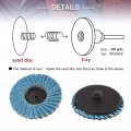 Uxcell Car Polishing Aluminum Oxide 2 Inch High Density Flap Disc Sanding Grinding Wheel 120 Grit 10 Pcs