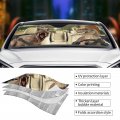 Yosa Dinosaur Driving Auto Windshield Sun Shade Angry Family Car Sunshades Front Window Funny Truck Pickup Suv Visor Blocks Uv