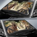 Yosa Dinosaur Driving Auto Windshield Sun Shade Angry Family Car Sunshades Front Window Funny Truck Pickup Suv Visor Blocks Uv