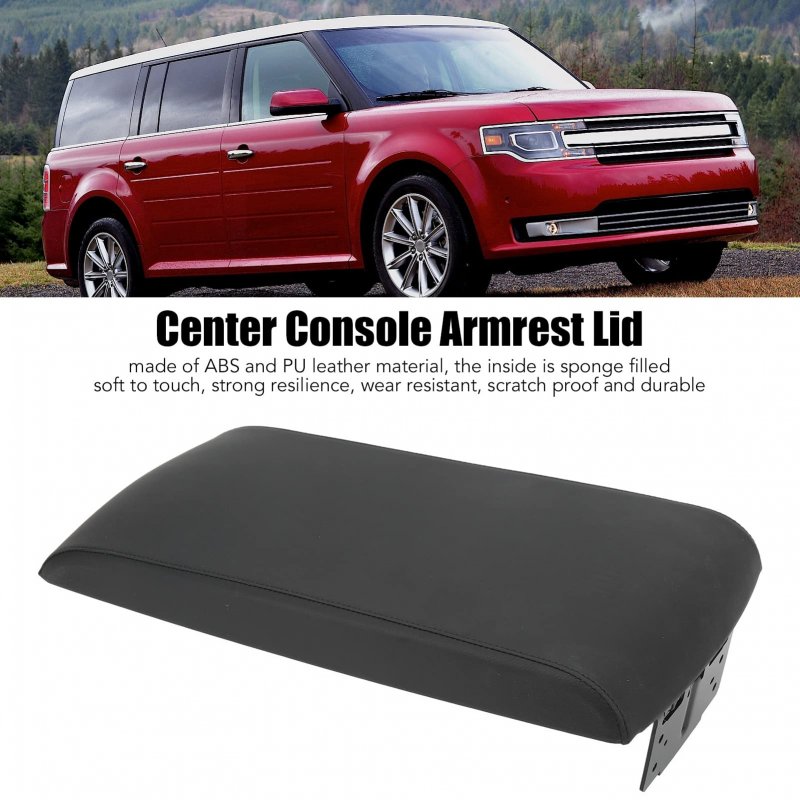 Ford Flex Armrest Automotive Interior Center Console Lid Fa8z7406024ab Pu Leather Case Cover Replacement 2013a 2017 Black
