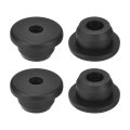 4pcs Rubber Grommets 18mm Drill Hole 9mm Id Top Hat Grommet Black Silicone Plug Gasket For Wiring Automotive