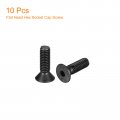 Uxcell 3 8-16x1-1 4 Flat Head Socket Cap Screws 10 9 Grade Carbon Steel Hex Countersunk Screw Bolts Fasteners Fully Threaded