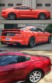 Cuztom Tuning Painted Glossy Black 1 4 Quarter Window Louver Side Vent Scoop Compatible For 2015-2020 Ford Mustang Gt Ecoboost