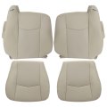Secos Front Driver Passenger Side Bottom Top Lean Back Perforated Microfiber Leather Seat Covers Light Tan For Cadillac Srx 