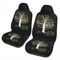 Autism Awareness Tree Asd Supporter Car Front Seat Covers Set Of 2 Washable Breathable Vehicle Cushion Protector For Sedan