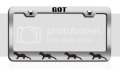 Got Weasels Logo Chrome Metal License Plate Frame Tag Holder Universal Fit For Us And Canada Vehicles Heavy Duty Steel 12 5 X 6 