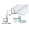 Frameless Shower Door Polycarbonate Seal With 90 Degree 7 8 Long Vinyl Fin For 3 Glass 73