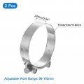 Uxcell 2pcs T-bolt Hose Clamp Working Range 98-103mm 304 Stainless Steel Intake Intercooler Clamps Adjustable Tube For Tubes