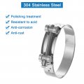 Uxcell 2pcs T-bolt Hose Clamp Working Range 98-103mm 304 Stainless Steel Intake Intercooler Clamps Adjustable Tube For Tubes