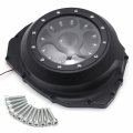 Httmt- Black W Red Led Engine Clutch Cover Compatible With Suzuk 99-20 Gsxr1300 Hayabusa P N Mt313-001a-lrt-bk