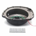 Httmt- Black W Red Led Engine Clutch Cover Compatible With Suzuk 99-20 Gsxr1300 Hayabusa P N Mt313-001a-lrt-bk