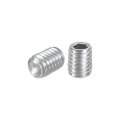Uxcell 50pcs Hex Socket Grub Screw M6x8mm 304 Stainless Steel Head Set Screws Flat Point Bolt For Door Handles Light Fixture