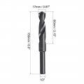 Uxcell 17mm Reduced Shank Drill Bit Hss 6542 Black Oxide With 1 2 Inch Straight
