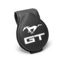 Ford Mustang Gt Logo Black Leather Magnetic Sunglass Holder Official Licensed Car Sun Visor Mount Clip 2 5 In X 3 38 