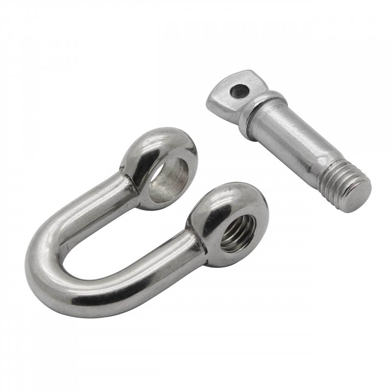 Boattector Stainless Steel Chain Shackle 1 4 In 3006 8261 Marine Grade 316 950 Lbs Working Load Limit Silver