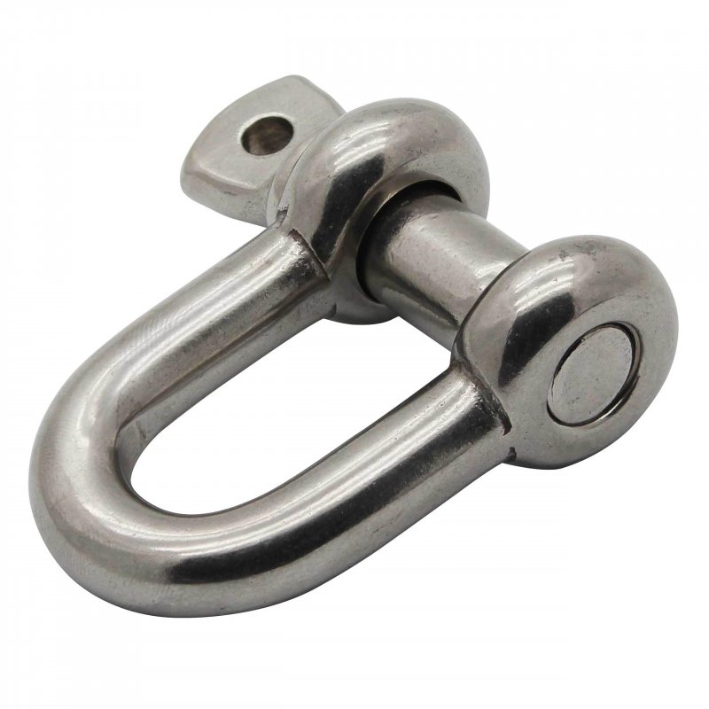 Boattector Stainless Steel Chain Shackle 1 4 In 3006 8261 Marine Grade 316 950 Lbs Working Load Limit Silver