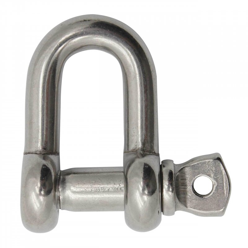 Boattector Stainless Steel Chain Shackle 1 4 In 3006 8261 Marine Grade 316 950 Lbs Working Load Limit Silver