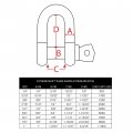 Boattector Stainless Steel Chain Shackle 1 4 In 3006 8261 Marine Grade 316 950 Lbs Working Load Limit Silver