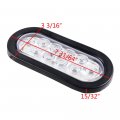 Astra Depot Red 10-led Oval Clear Poly-carbonate Lens Truck Brake Light Wiring Plug Trailer Ute Utv Boat Vans 2 Pcs