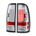Led Tail Light Lamp Assembly For 1997-2003 Ford F150 1999-2007 Superduty F250 F350 Pickup Truck Metallic Chrome Housing Driver 