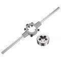 Uxcell Die Stock Handle Wrench Set 1 23 Unc Round And 38mm Holder Fits 1 2 -5 8 Unc Unf Metric M12-m14 Od Dies For Bolt Thread