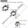 Uxcell Die Stock Handle Wrench Set 1 23 Unc Round And 38mm Holder Fits 1 2 -5 8 Unc Unf Metric M12-m14 Od Dies For Bolt Thread
