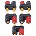 5pcs Couple Binding Posts Amplifier Terminal Post Copper Gold Plated Dual 2-way Banana Plug Jack Black And Red