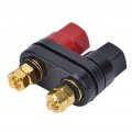 5pcs Couple Binding Posts Amplifier Terminal Post Copper Gold Plated Dual 2-way Banana Plug Jack Black And Red