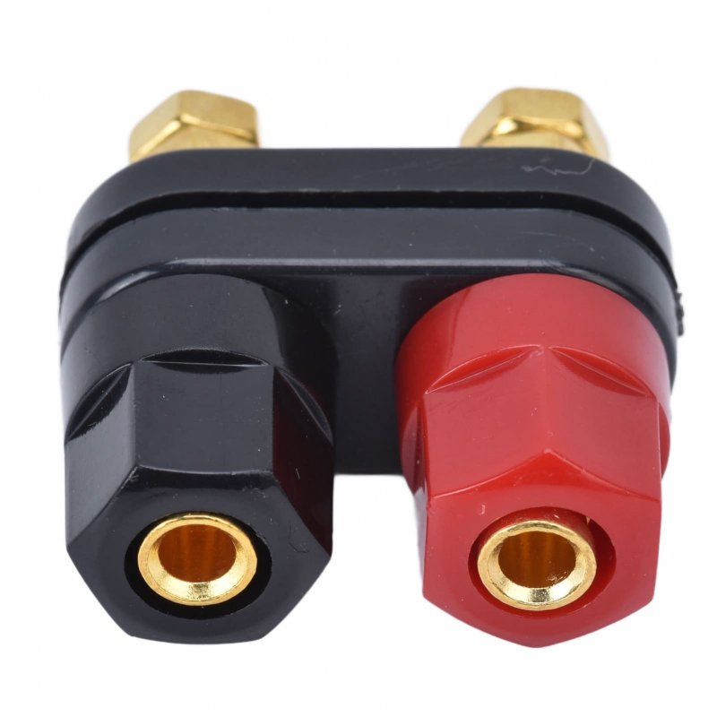 5pcs Couple Binding Posts Amplifier Terminal Post Copper Gold Plated Dual 2-way Banana Plug Jack Black And Red