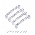 Cabinet Pulls Drawer Handles 96mm Hole Centers Alloy Crystal With Screws 4pcs 
