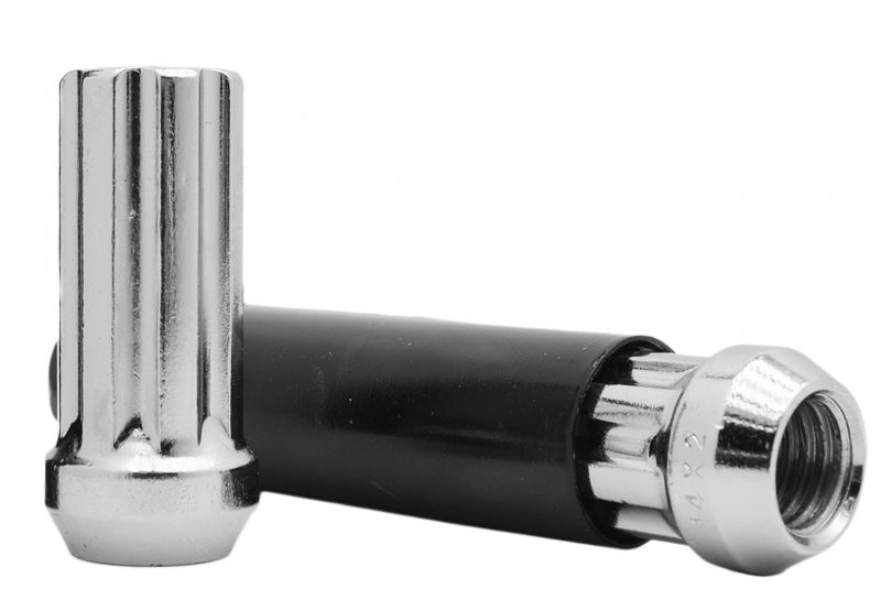 Venum Wheel Accessories 24 Pc Chrome Spline Locking Lug Nuts 14x2 0 Thread Pitch 6x135 2003-2014 F150 2 Socket Keys
