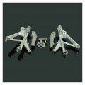 Gfqh Motorcycle Crankset Footrest Black And Silver For Honda Cbr600 F4 1999 2000 2001 2003 20042005 2006 Color 1 