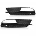 G-plus Front Bumper Lower Fog Light Grille Cover Grill Panel Pair Compatible With Audi A5 2012-2016 Fits Quattro Not Fit For S5