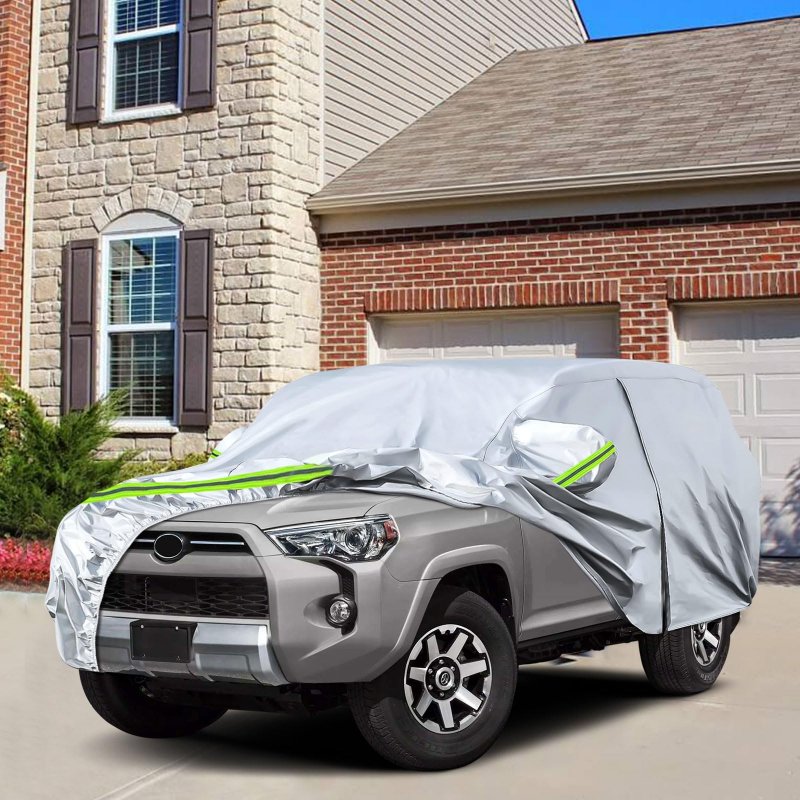 Waterproof Car Covers Replace For 2002-2023 Toyota 4runner 6 Layers Sliver All Weather Custom-fit Cover With Zipper Door Snow