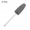 Uxcell 12pcs 0 Grits Abrasive Mounted Stone 2 35mm Shank 2 5 10mm Dia Conical Heads Grinding And Polishing Wheels For Deburring
