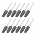 Uxcell 12pcs 0 Grits Abrasive Mounted Stone 2 35mm Shank 2 5 10mm Dia Conical Heads Grinding And Polishing Wheels For Deburring
