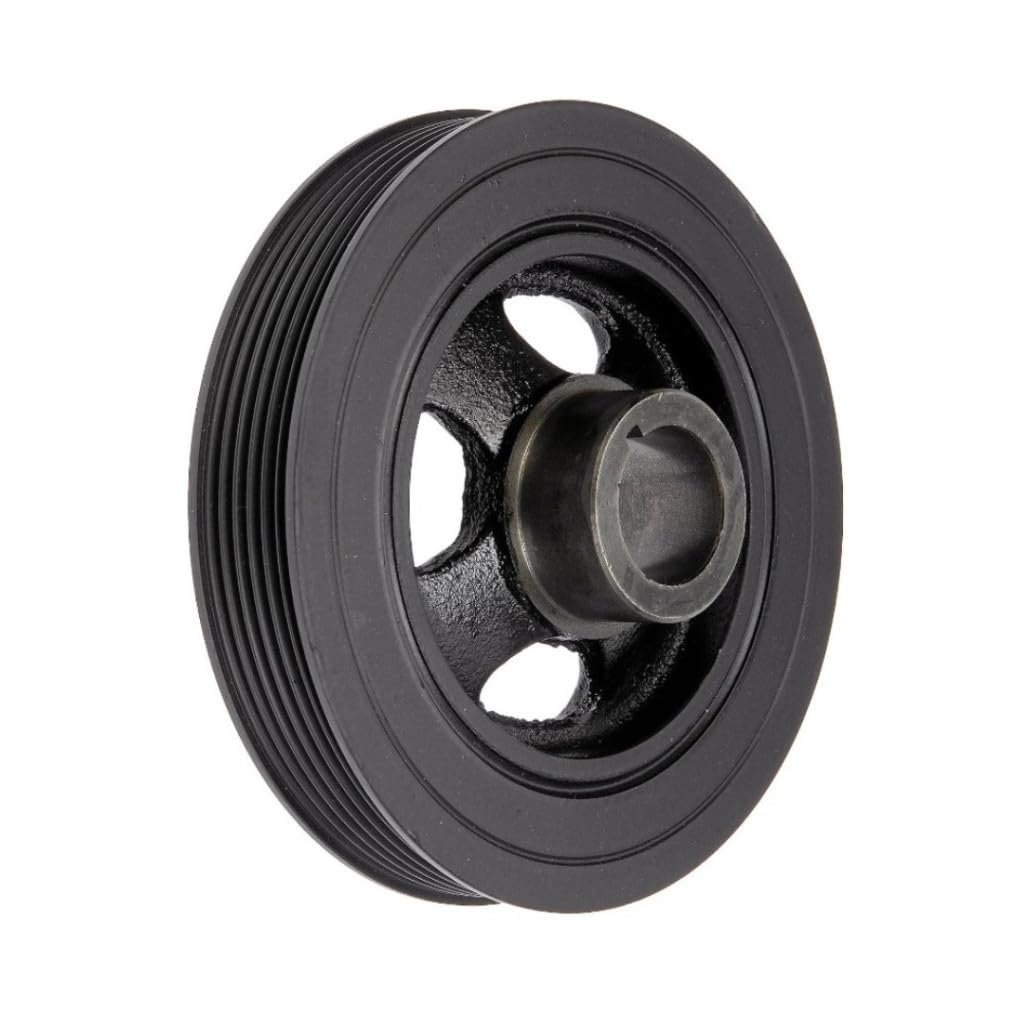 Harmonic Balancer For Hyundai Santa Fe 2010 2011 2012 Black Serpentine Drive Belt Keyway Type Replacement 2312425000 2312425050