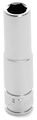 W36407 1 4 In Drive 7 Mm 6 Point Deep Socket Chrome Vanadium Alloy Steel With Polished Nickel Finish And Recessed Edges 