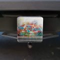 Colorful Rainbow Negative Space Bicycle Bike Wall Tow Trailer Hitch Cover Plug Insert