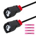 2 Pack Abs Wheel Speed Sensor Connector Pigtail Plug Wiring Harness For 2008 Chrysler Voyager Replace S-1895 645-134 19352068