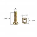 Uxcell M6 X 25mm Furniture Bolts Nut Set Hex Socket Screw With Barrel Nuts Phillips-slotted Zinc Plated 10 Sets